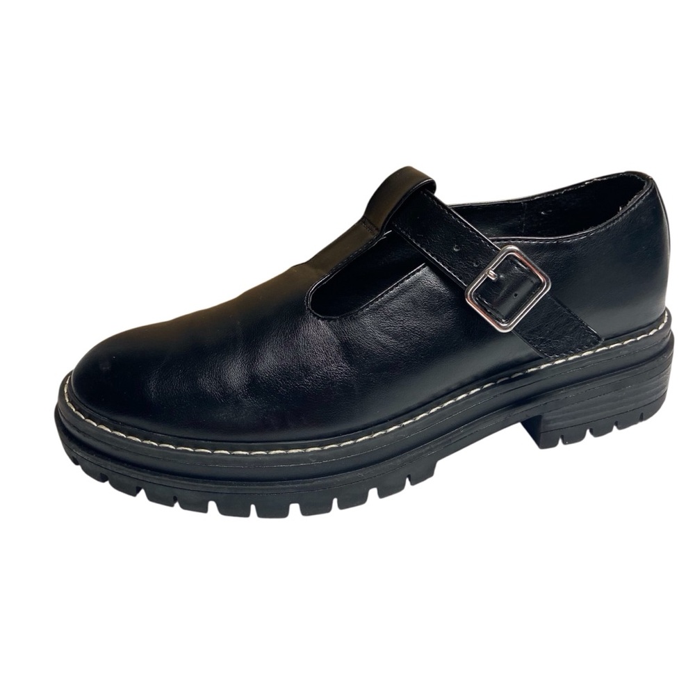 Y2K Chunky Mary Jane Shoes Womens 8 Black Preppy Goth No Boundaries Steampunk